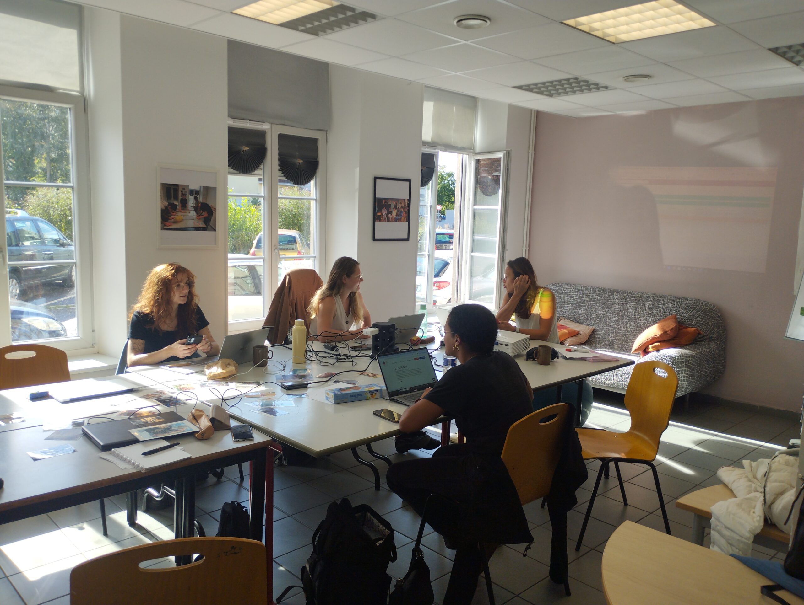 Formation au départ avec notre groupe de service civique